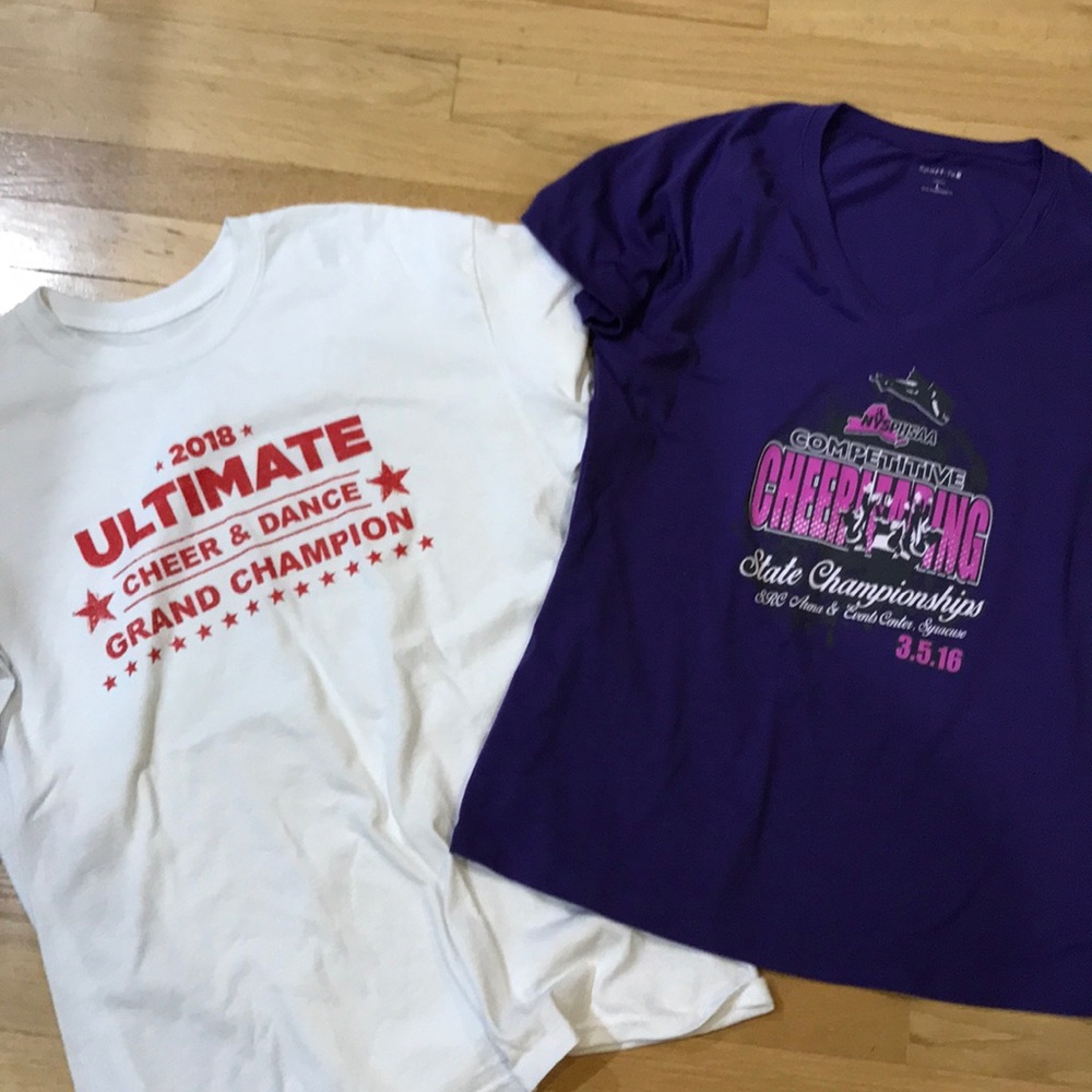 Two never worn large T-shirts